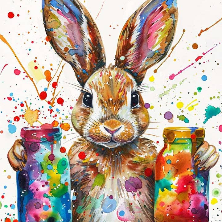 Aquarell Bunny für den Großhandel von Paint with Number