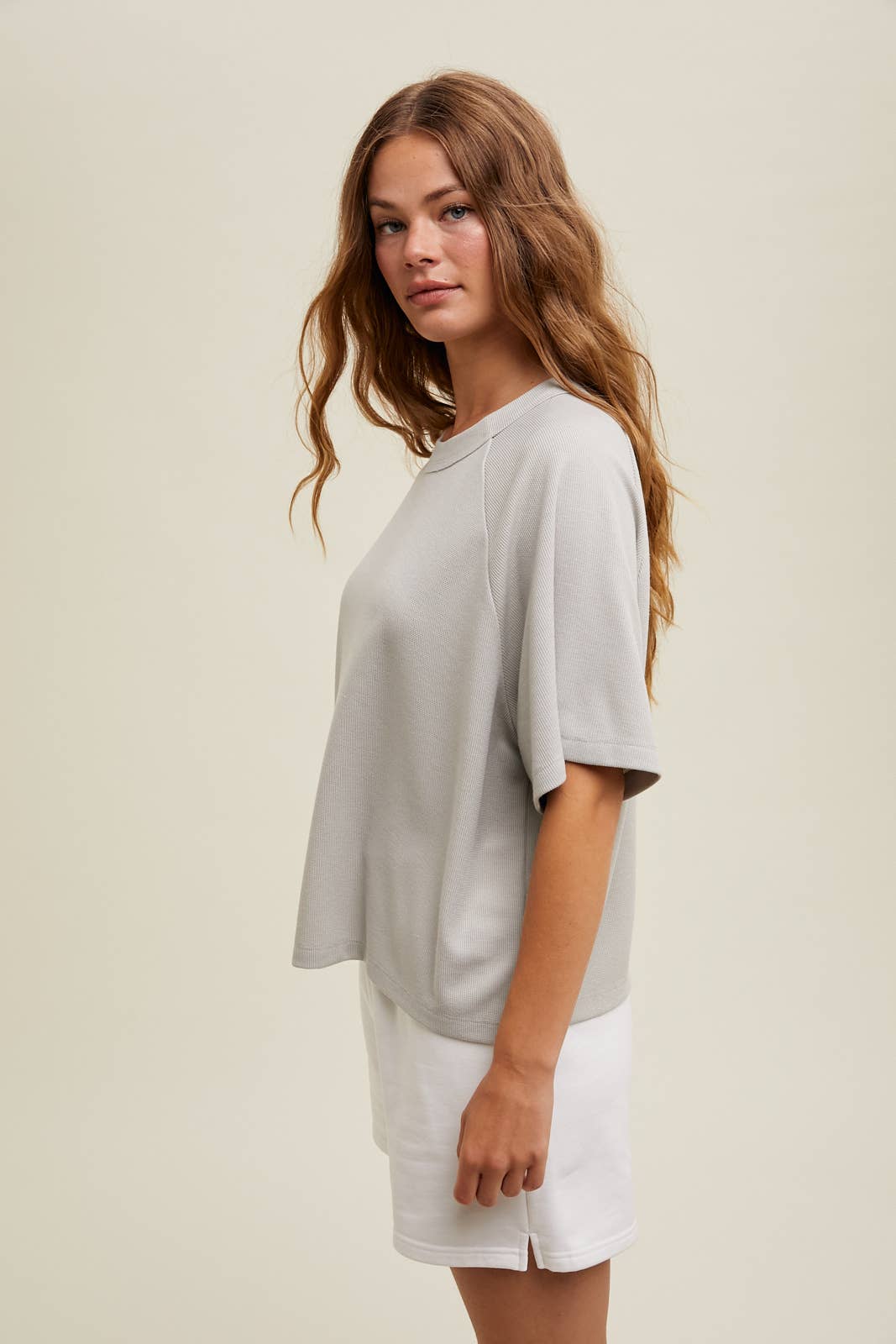 Wishlist Apparel – Großhandel Strickoberteil – Damen – BOXY-TOP MIT WAFFELMUSTER//WL24-93952