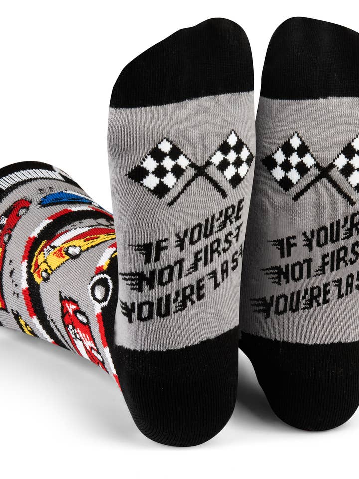 If You're Not First, You're Last Racing Socks for wholesale by Lavley