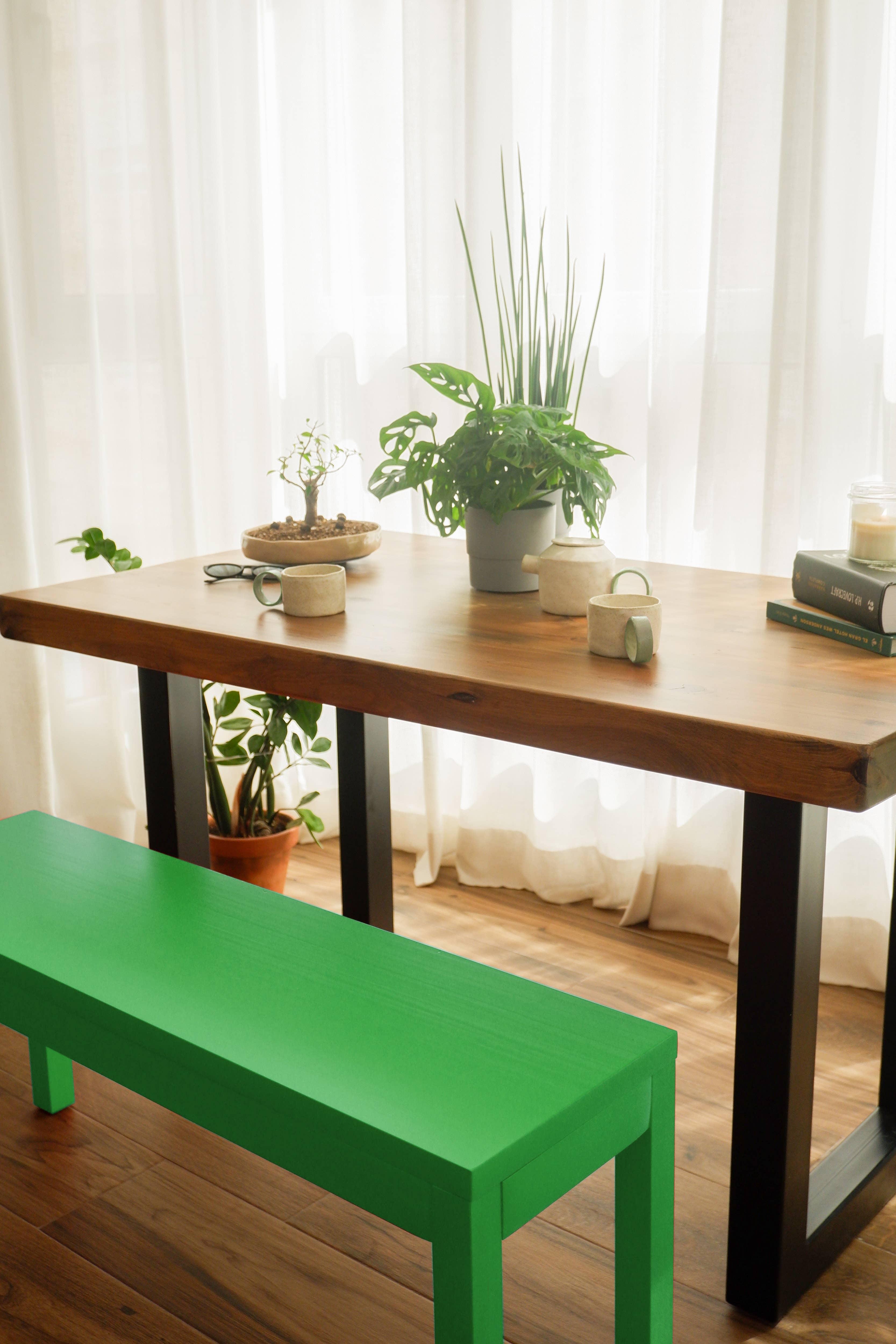 Really Nice Things - Wholesale Bench - Solid pine lacquered bench Emerald Green2