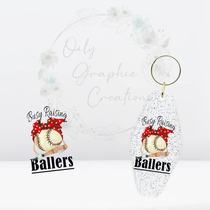 Sticker porte-clés UV DTF Raising Ballers pour la vente par Oily Graphic Creations