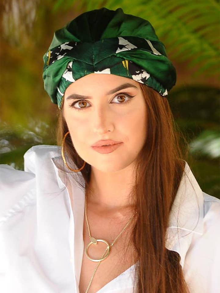 Turban en soie Miami pour la vente par STUNR