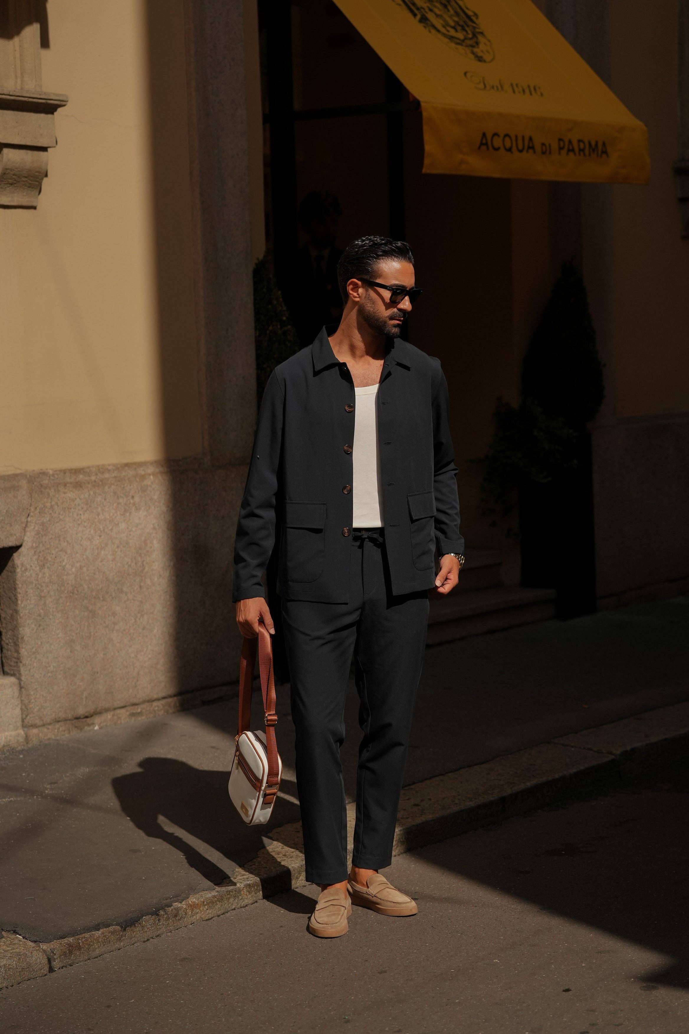 DONATO – Großhandel Hemdjacke/Shacket – Herren – Marineblaue Hemdjacke1