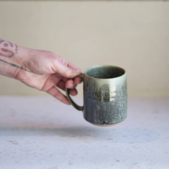 Gravesco Pottery - Wholesale Coffee Mug - Smooth Handmade Pottery Mug | Sage Green3