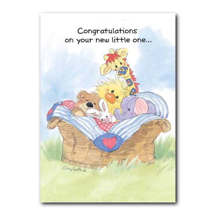 Witzy & Friends Baby Congrats Card for wholesale by Suzy's Zoo Store