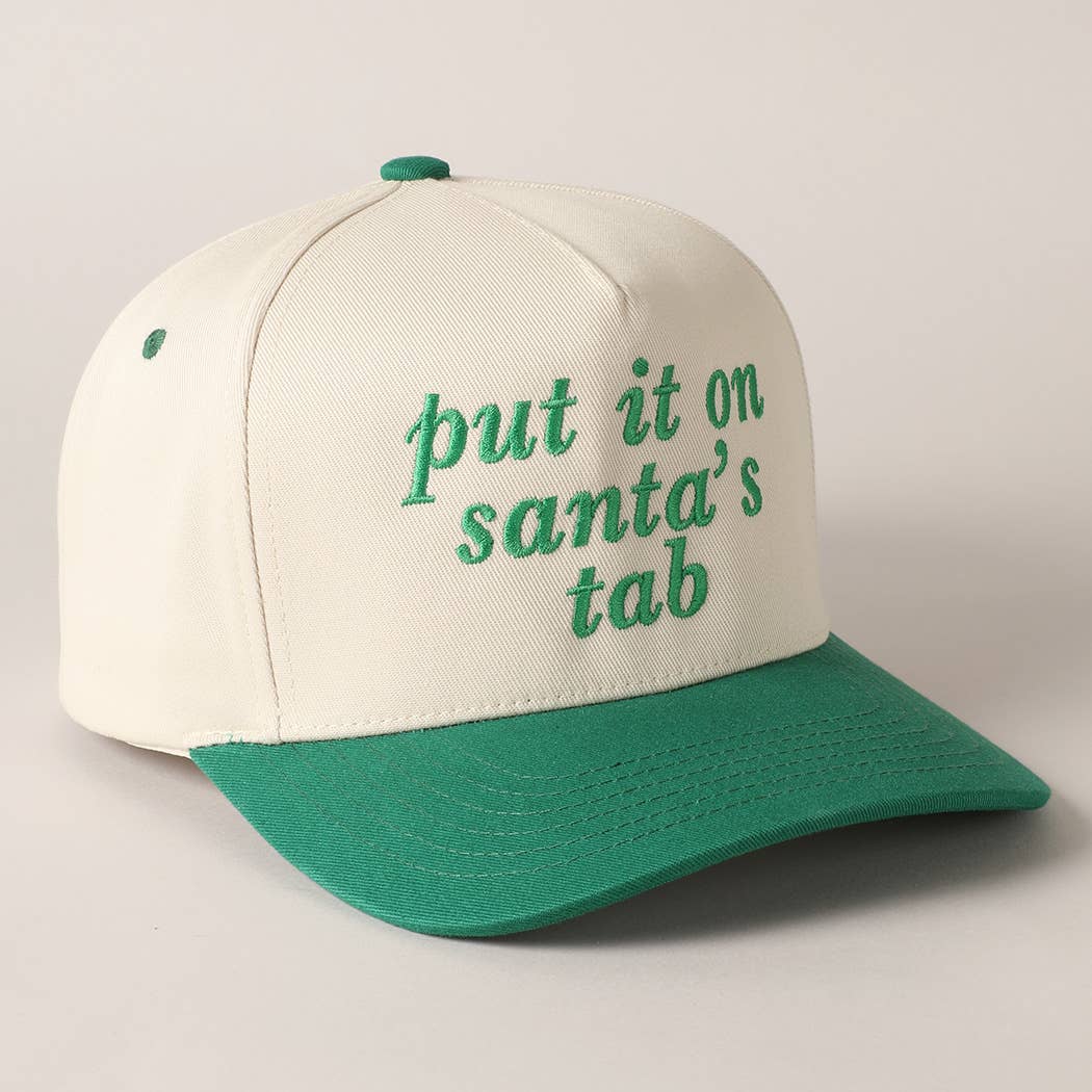 Fashion City - Wholesale Honkbalpet - Dames - Baseballpet met Borduurtekst 'Put It On Santa's Tab'8