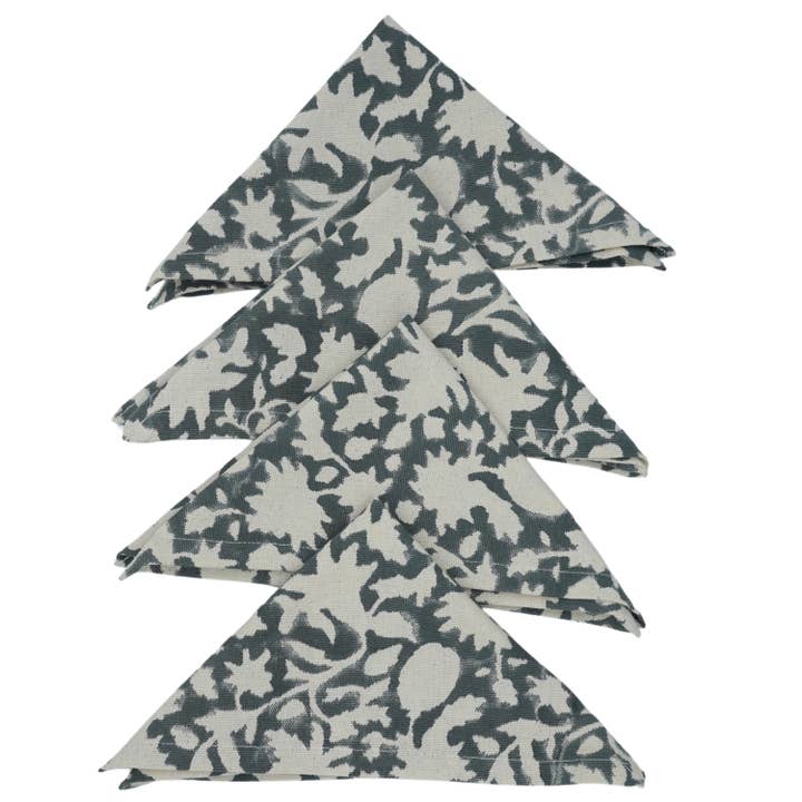 Fabdivine - Wholesale Dinner & Cloth Napkin - Colorful Block Print Cloth Set Of 4 Napkins-Manikarnika3