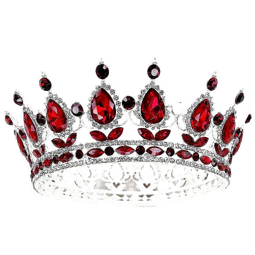 Diacly - Wholesale Tiara - Women's - Pear Bold Stone Queen Rhinestone Crown13