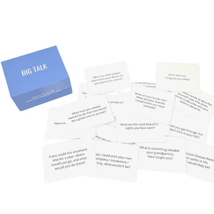 Big Talk - Wholesale Card Game - Big Talk Question Card Game - Giftable Tabletop Size