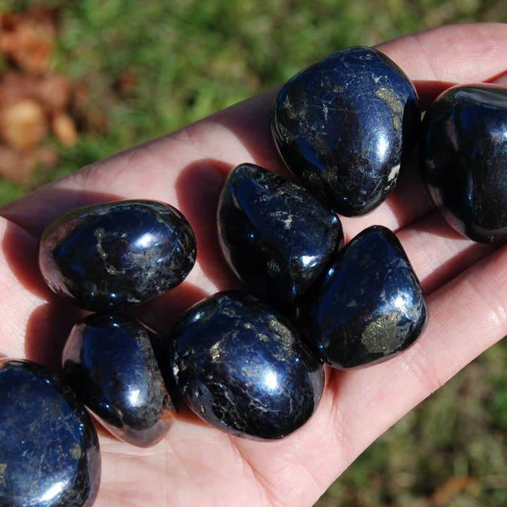 Caspar Curiosities - Wholesale Spiritual Stone/Crystal - RARE Covellite Crystal Tumbled Stones, Peru4