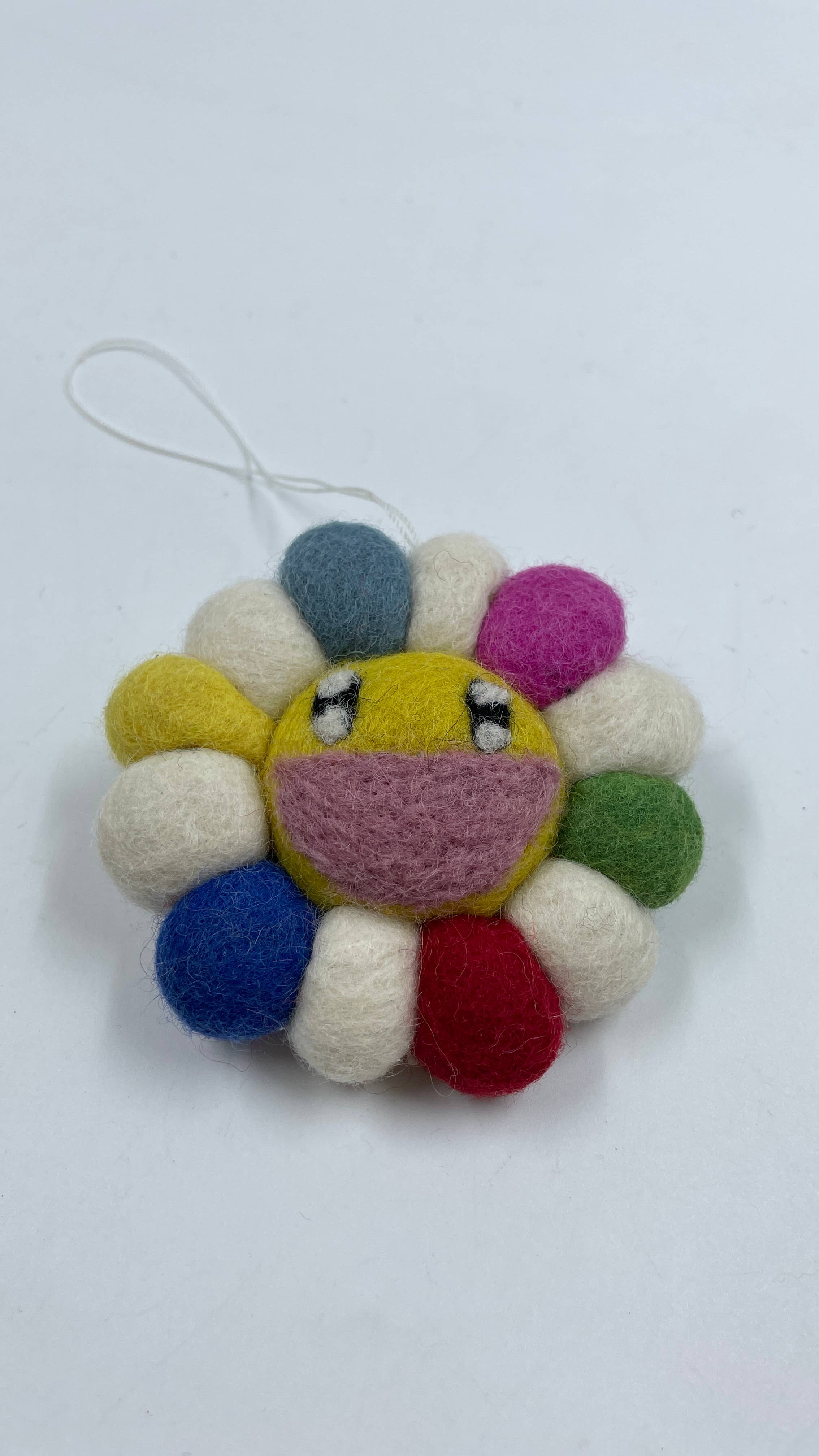 Funky Yak Ltd – wholesale Keychain – Women's – Handmade Cute Felt Sunflower Keyrings with Pin7