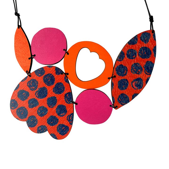 Stor Tulip træ erklæring halskæde for engroshandel hos Scoops Design