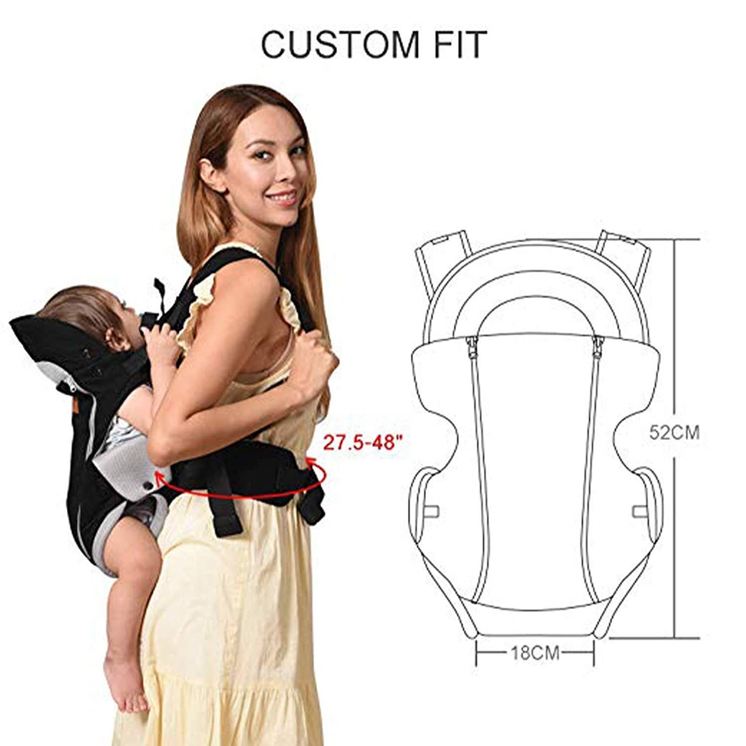Above Edge – wholesale Baby carrier – Baby Carrier for Newborn to Older Toddler (8-20 lbs), Baby B4