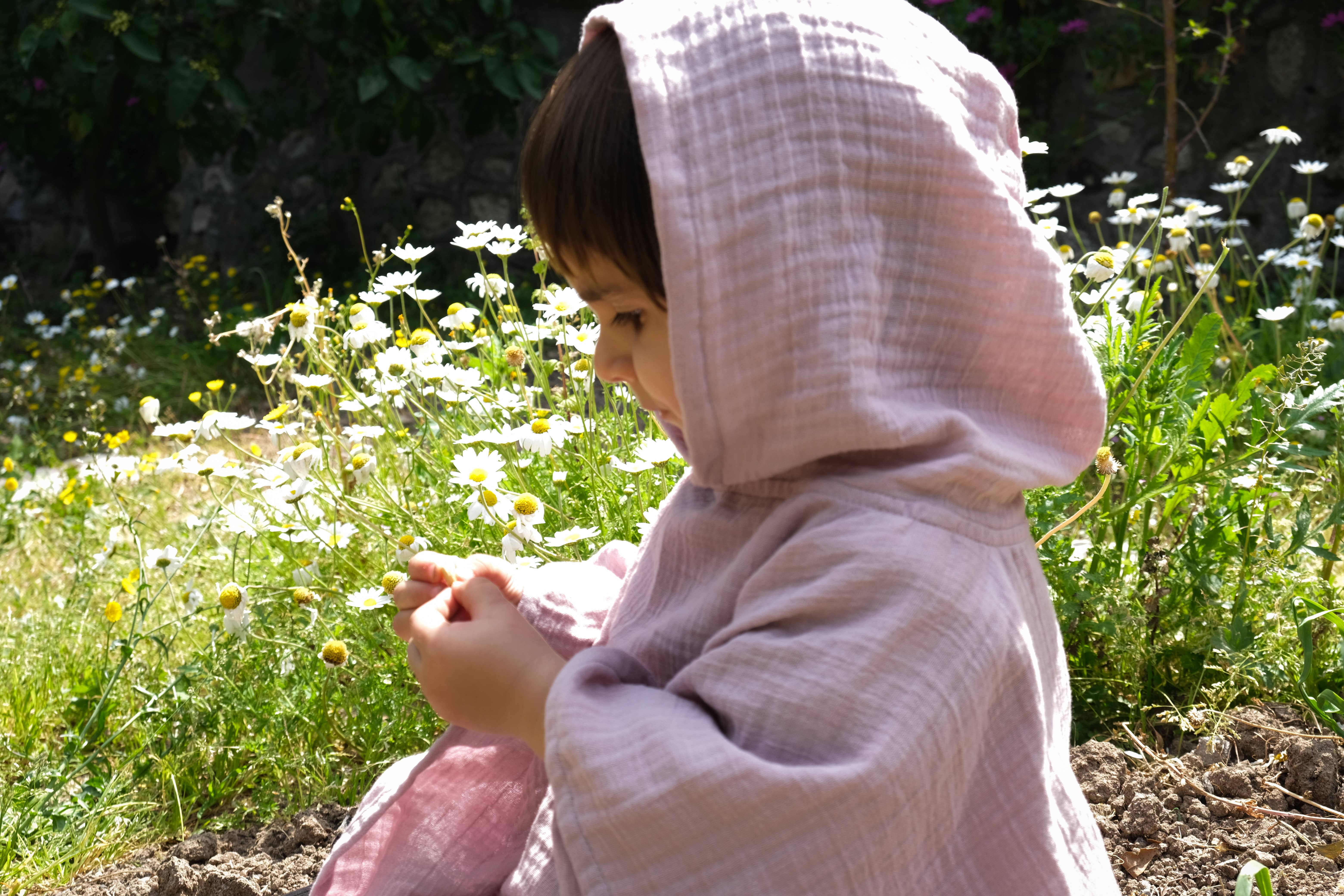 TwoMamas - Wholesale Poncho Towel - Kids & Baby - BABY   BATH TOWEL - ORGANIC MUSLIN  PONCHO - LILAC PURPLE1