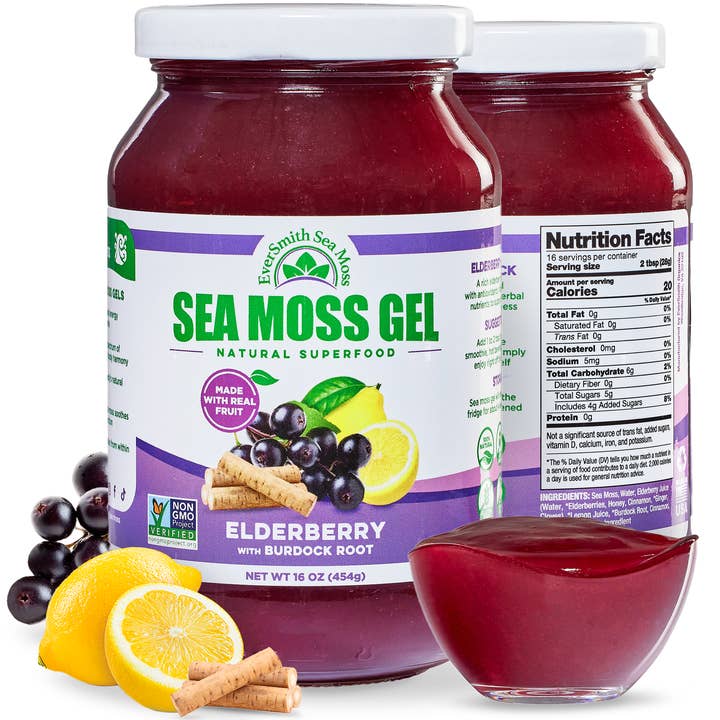 Hyldebær Sea Moss Gel (16 ounce) for engroshandel hos EverSmith Organics
