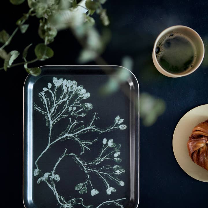 PERNILLE FOLCARELLI - Venta al por mayor Bandeja de servir - Bandeja para servir 20 x 27 cm con diseño de algas verde oscuro4