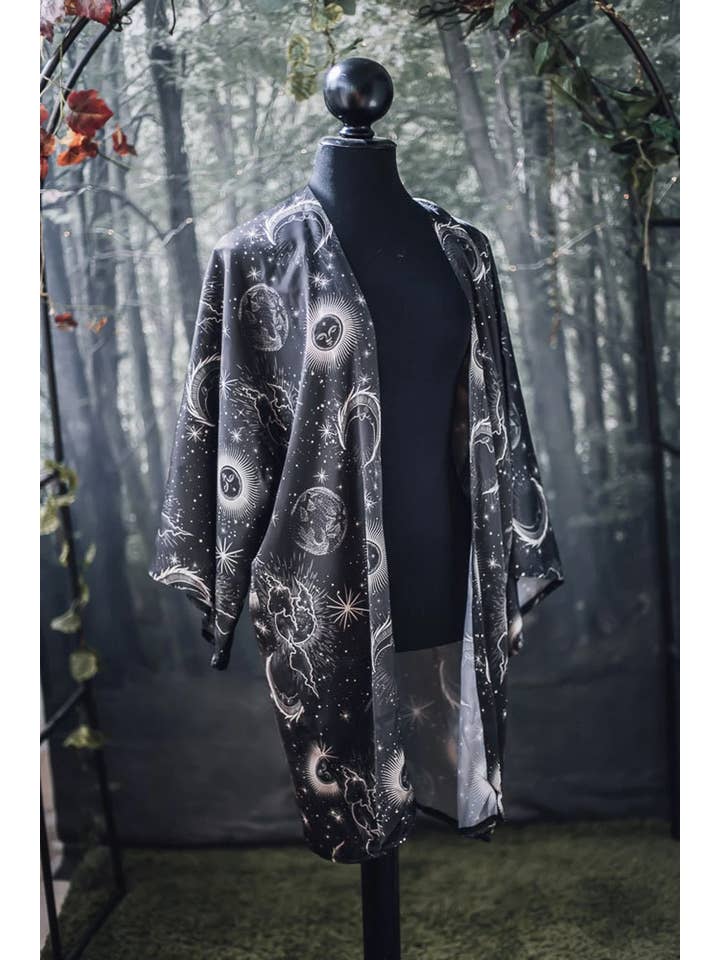 Costurero Real - Wholesale Kimono - Women's - Black Kimono Witch Gothic Celestial dark boho witchcraft