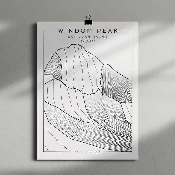 Windom Peak 9x12 Poster for wholesale by The Elevated Line LLC