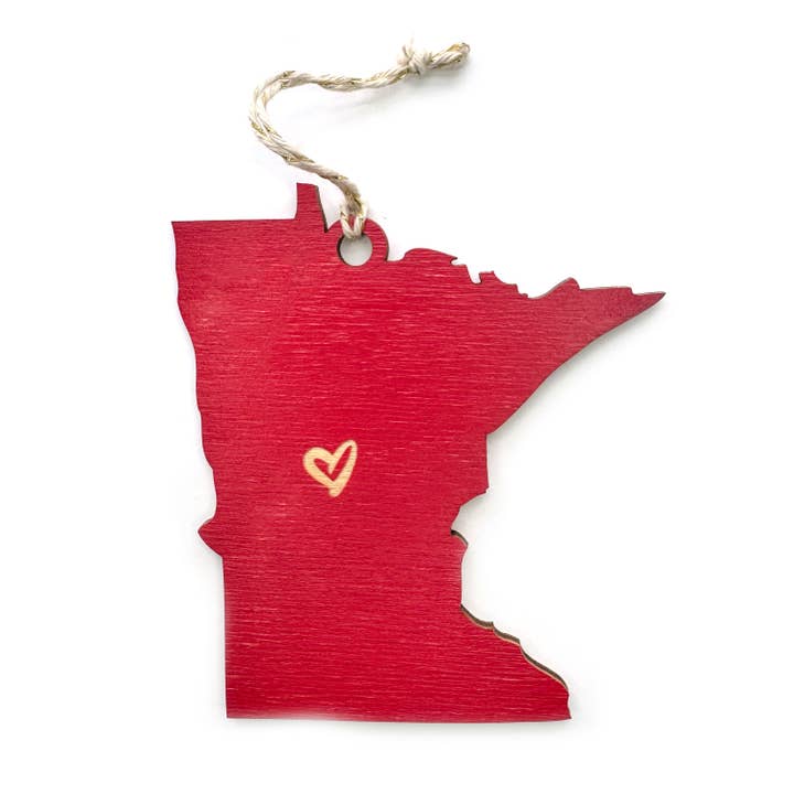 Minnesota Heart Ornament for wholesale by SnowMade