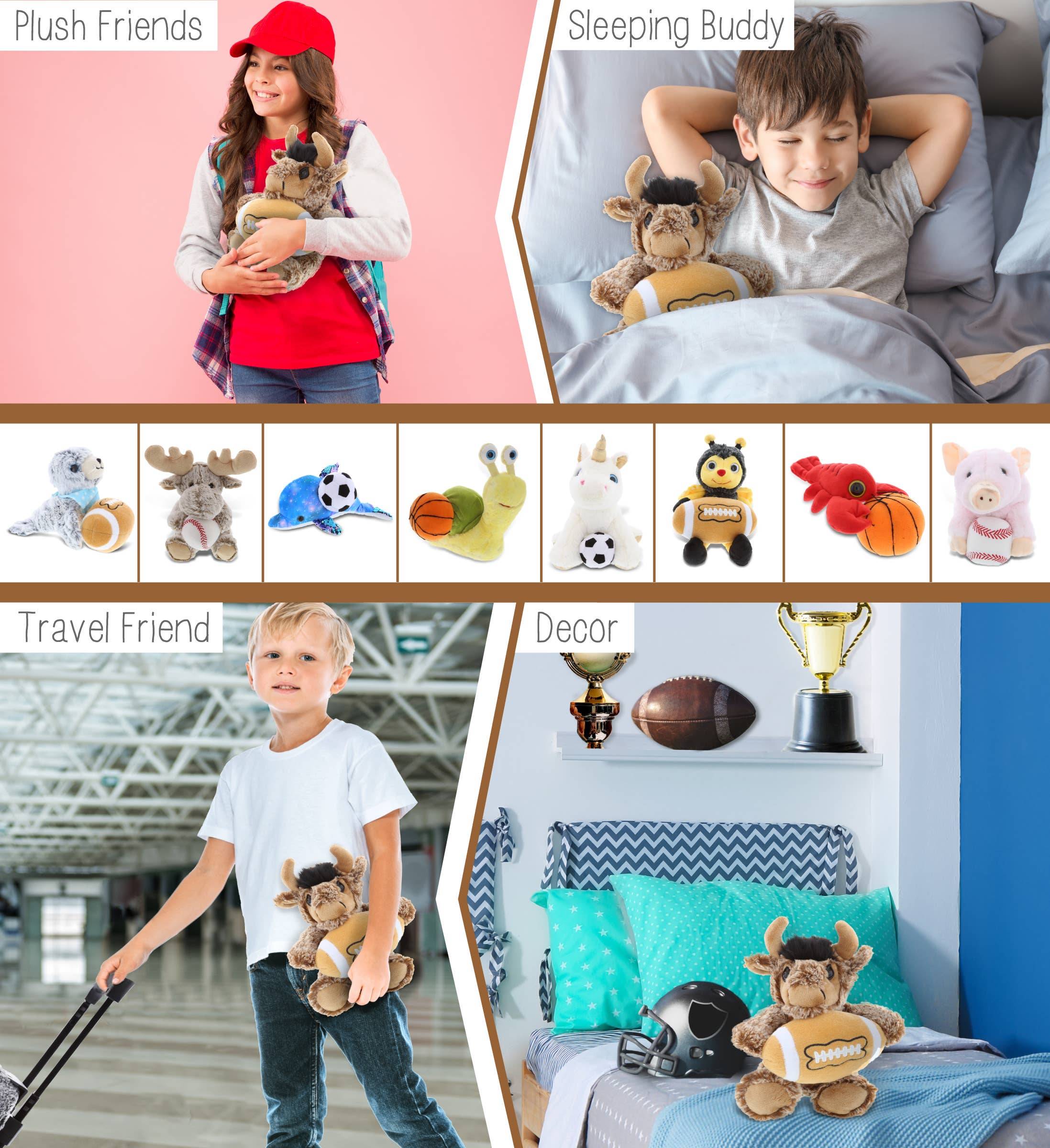 Cota Global - Vente Puzzle – enfant - Ballon de Football en Peluche - Peluche Ultra Douce - Buffle Assis3