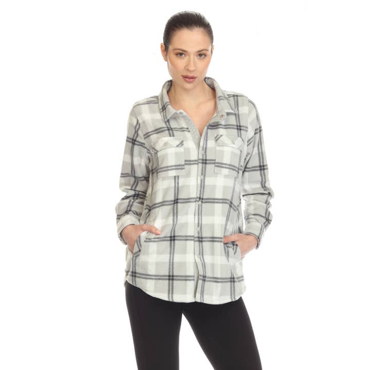 WHITE MARK – wholesale Buttoned-down shirt – Women's – Women's Flannel Plaid Shirts
