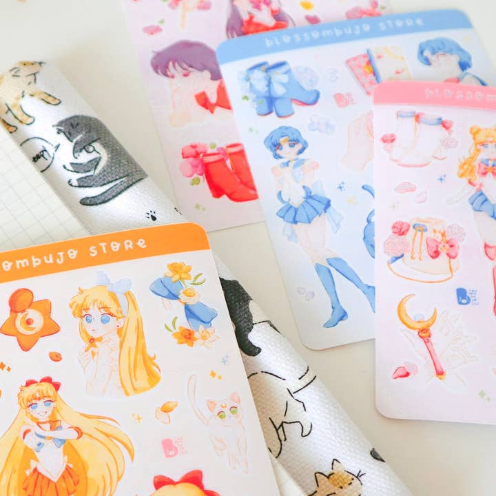 BlossomBujo Store - Wholesale Sticker - Stickersheet Vinyl - Sailor Moon