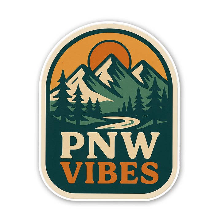 Autocollant PNW Vibes pour la vente par Sticker Atlas