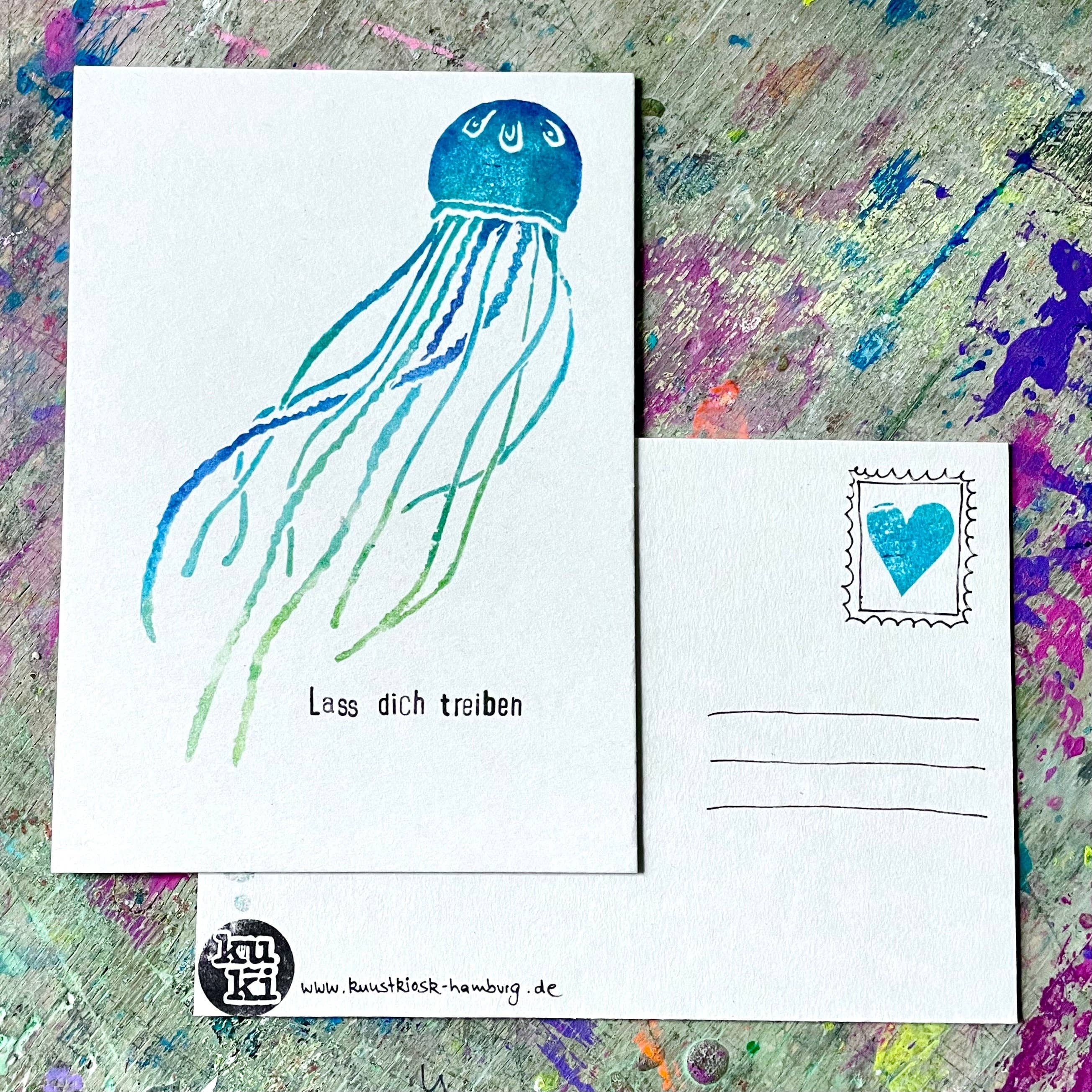 kuki - Wholesale Postcard - "Let Yourself Drift" kuki Postcard Set of 100