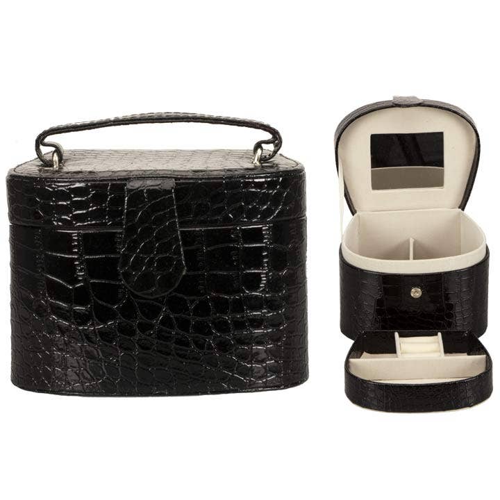 Caixa de joias Kroko, Preto por atacado de EHAWA