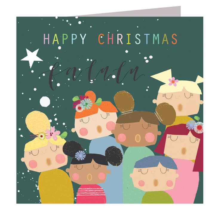 XX08 Christmas Carol Singers Card for wholesale by Kali Stileman Publishing
