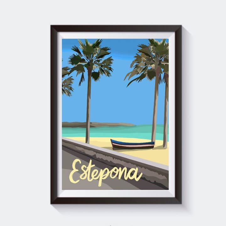 Estepona, Spain Travel Artwork Print - 6 sizes for wholesale by 2 Sisters