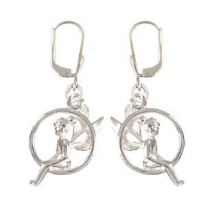 Pendientes de círculo con elfo en plata para venta al por mayor de Janusch