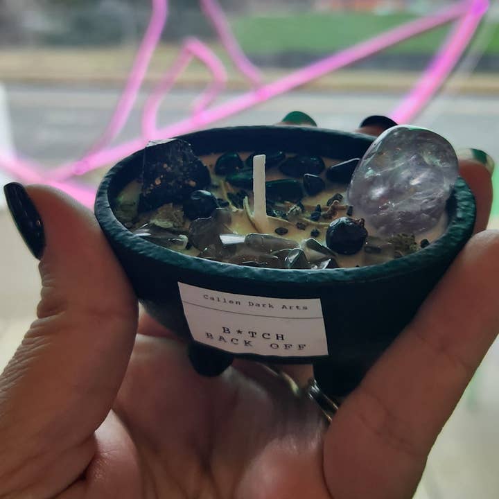 Bitch Back Off Mini Cauldron for wholesale by Callen Dark Arts