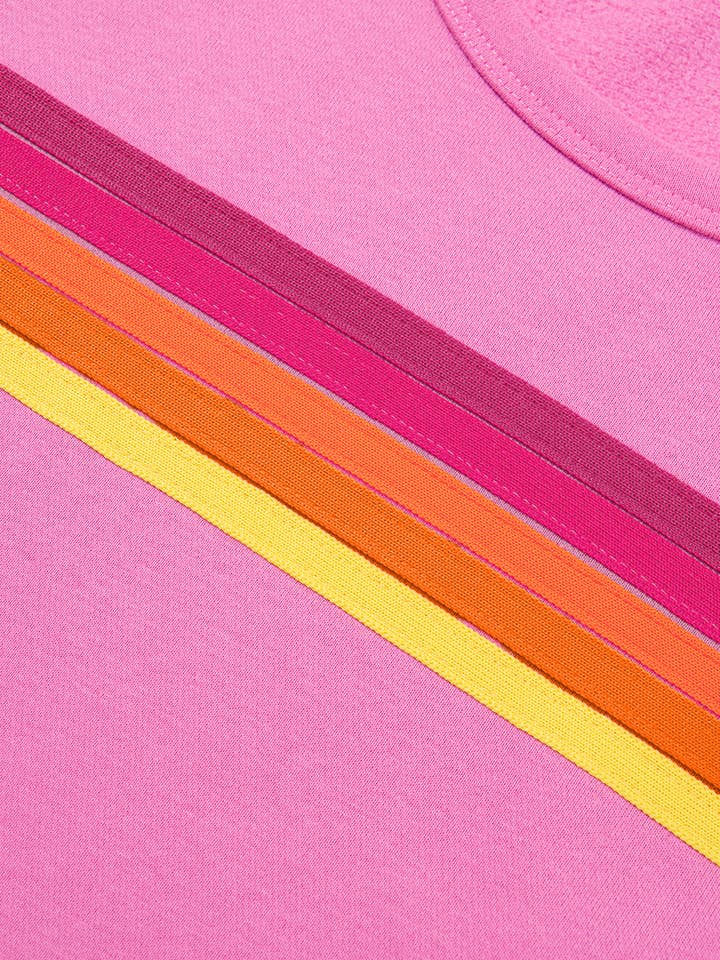 Babs + Birdie - Wholesale Lounge Set - Women's - Kenzie | Stripe Pullover and Shorts Two Piece Casual Set24