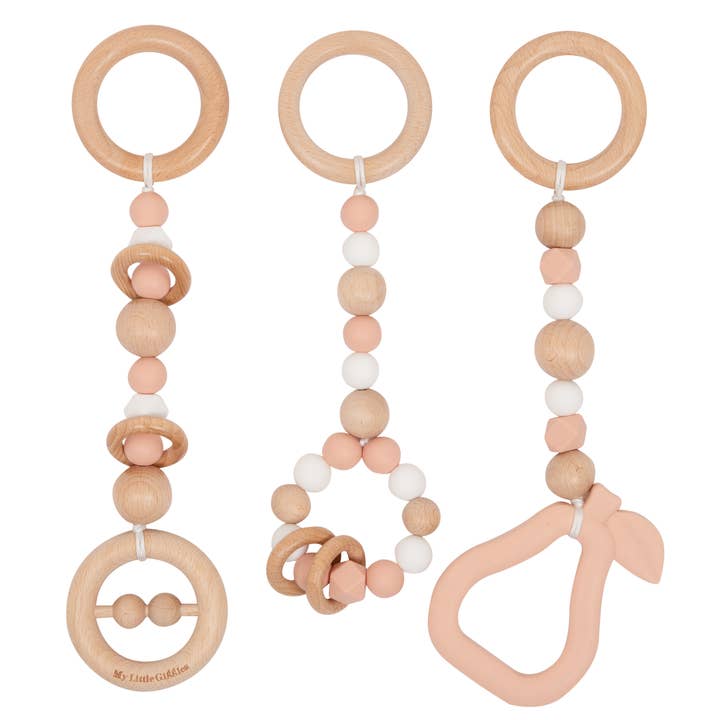 My Little Giggles - Wholesale Wood Toy - Kids - My Little Play Bar & x3 Toy Package – Natural Frame12