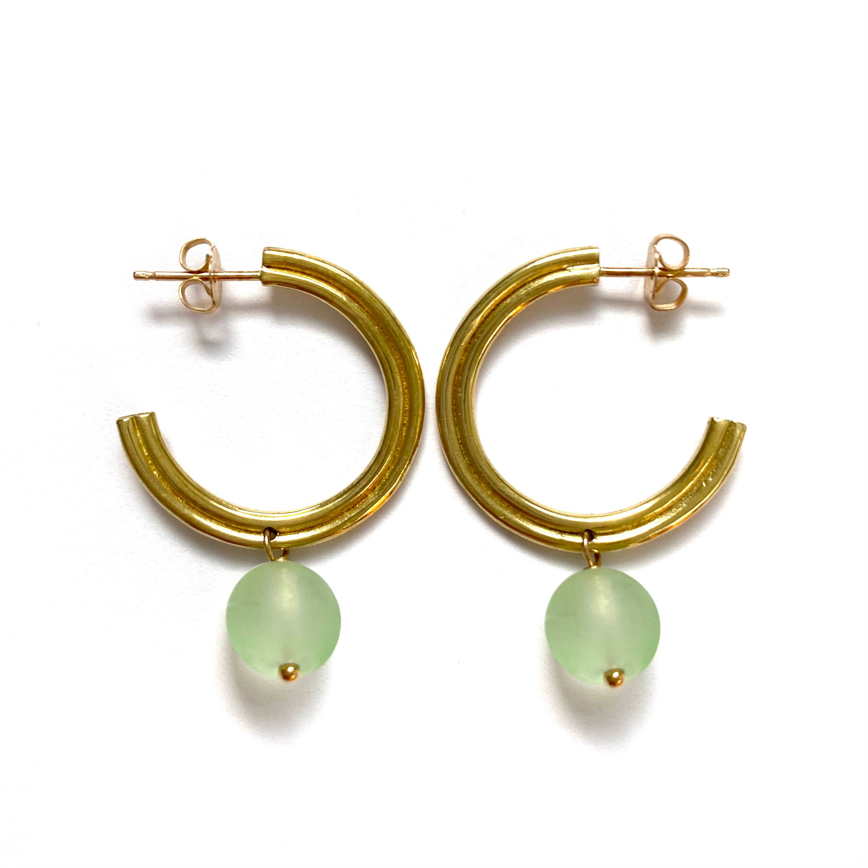 Goldeluxe Jewelry – Engroshandel Hoops – Unity Hoops med genanvendt glas dråber2