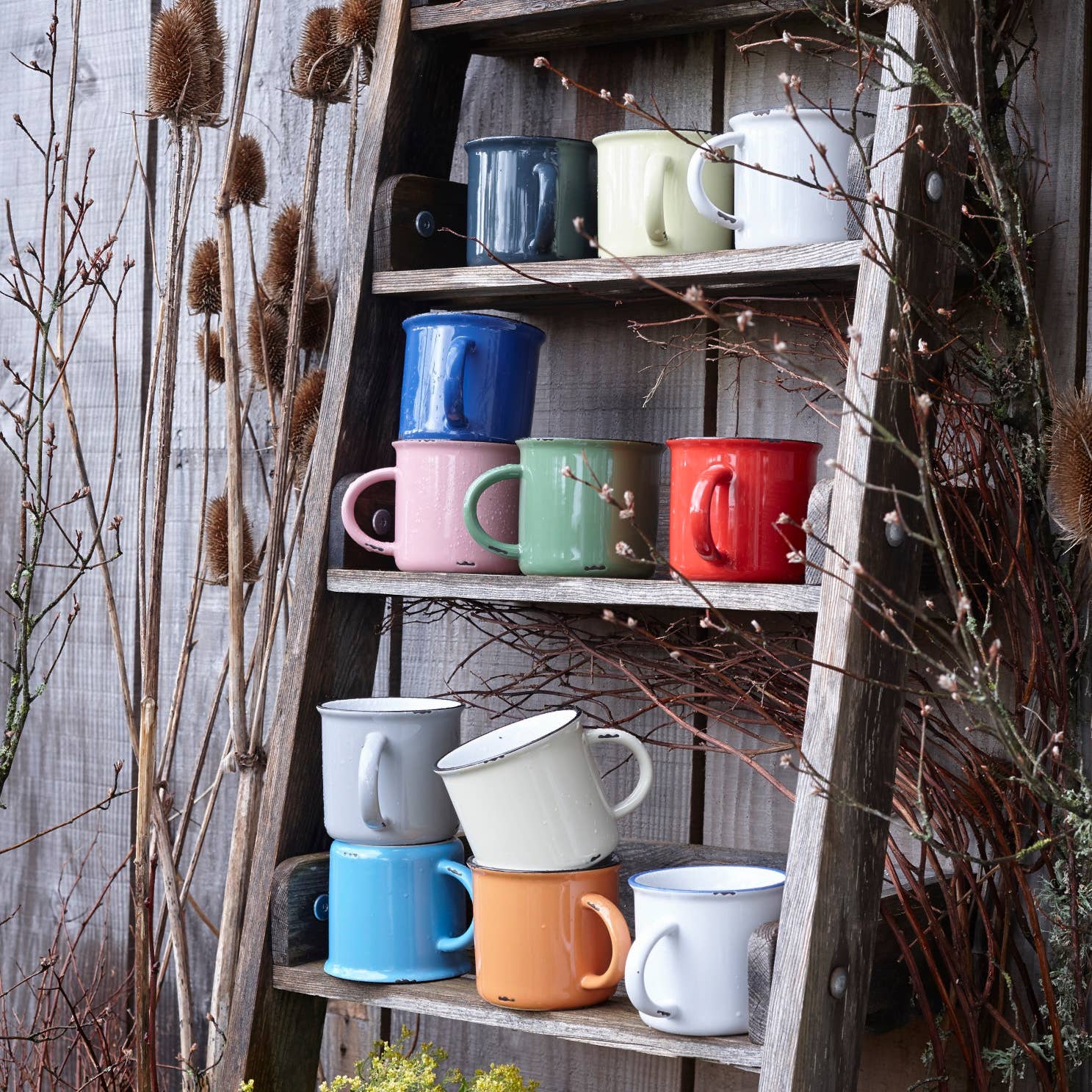 Canvas Home - Wholesale Coffee Mug - Tinware Collection Spring Mugs- Mixed Set of 414