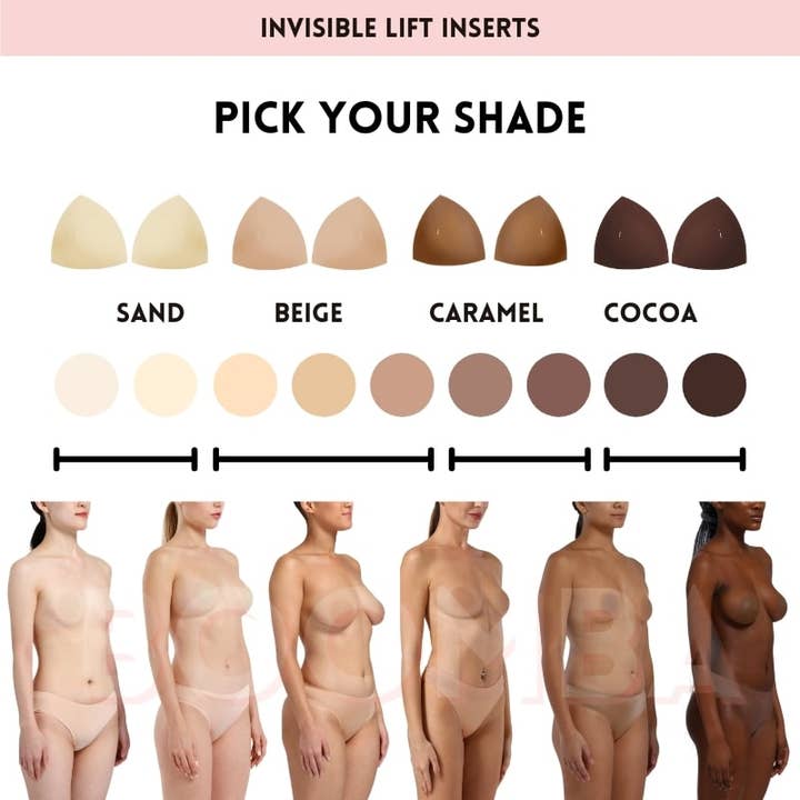 BOOMBA - Wholesale Bra Inserts - Women's - Invisible Lift Inserts