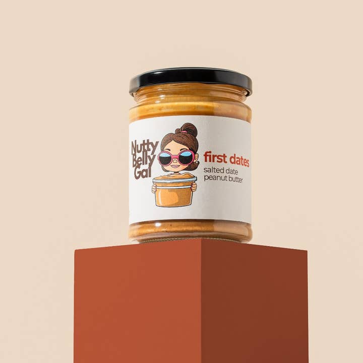 First Dates: Peanut Butter + Dates, Vanilla and Sea Salt for wholesale by Nutty Belly Gal