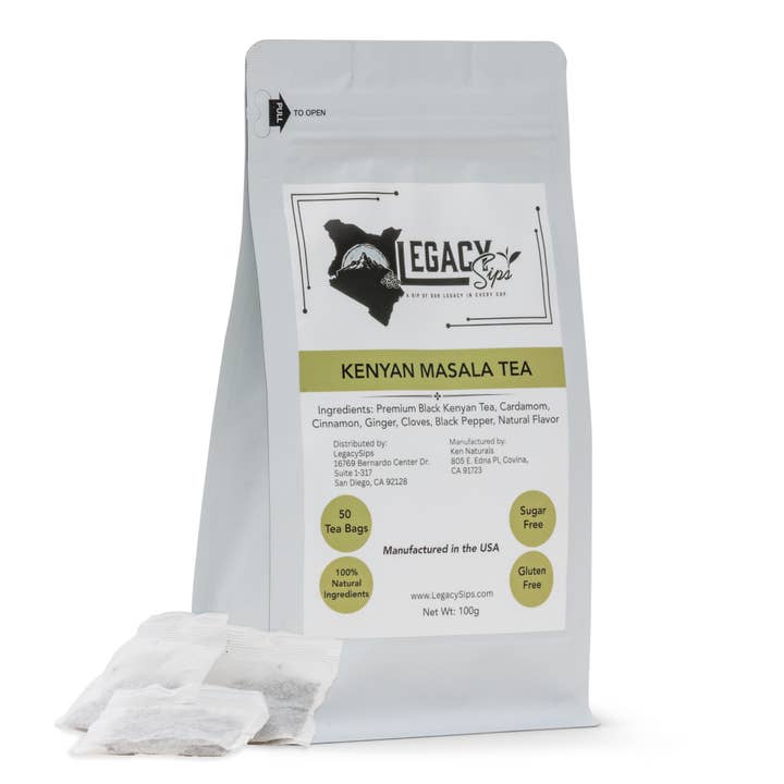 LegacySips - Wholesale Tea Bags - Kenyan Masala Chai – Spiced Black Tea Bags, 50 Count 2