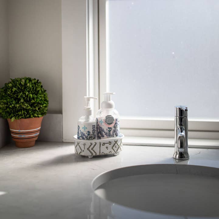 SALE - Aaliyah Gray Washed Mini Planter Pot Soap Dish Metal for wholesale by Foreside Home & Garden