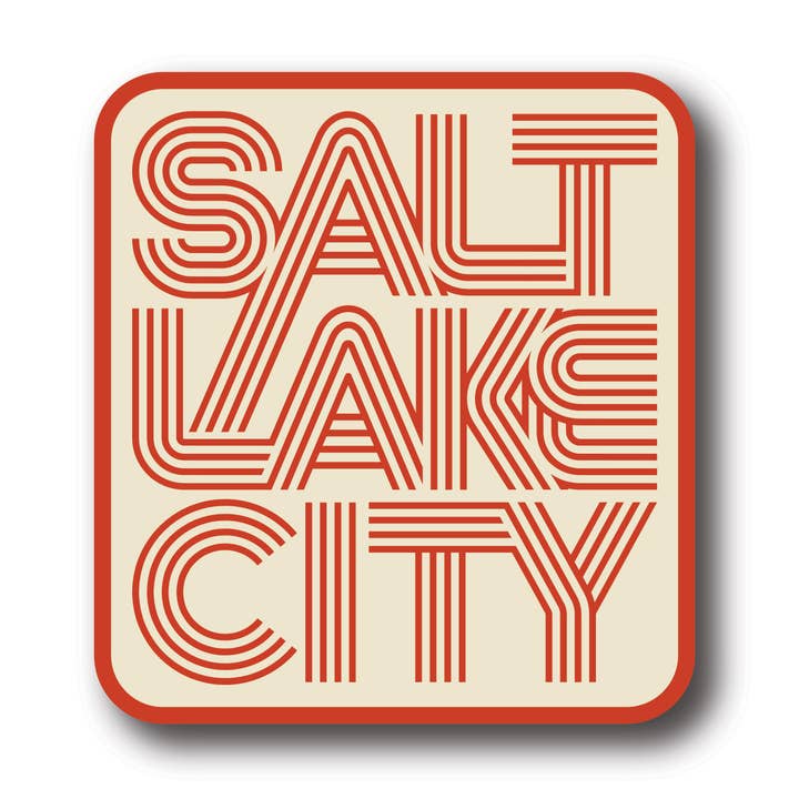 Salt Lake City Retro Sticker for wholesale by Adventure Responsibly