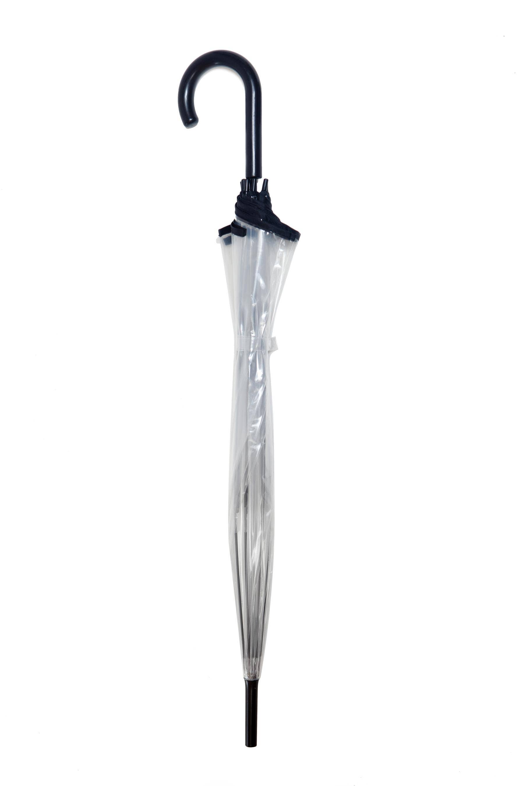 SMATI - Wholesale Umbrella - Unisex - Basic Black Transparent Umbrella2