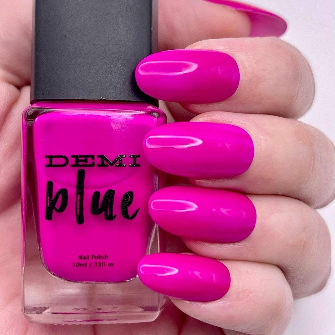 DEMIblue Clean and Vegan Nail Polish - Wholesale Nail Polish - 80’s Lipstick – Bright Fuchsia Vegan Nail Polish5