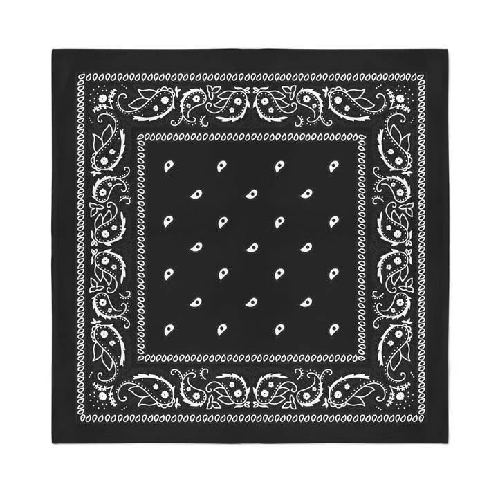 24 Pack Cotton Bandanas Paisley - 22 Inches for wholesale by Bandanas Wholesale