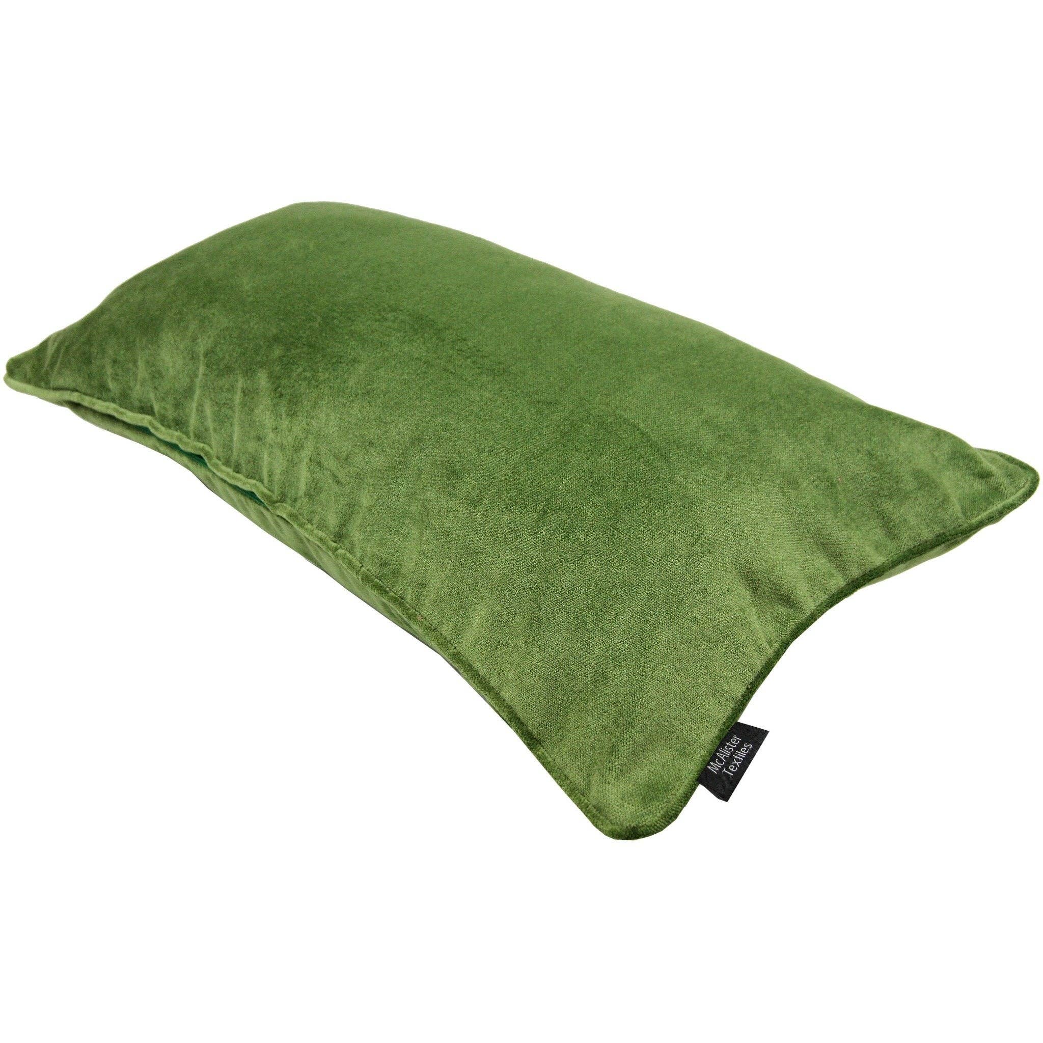 Mcalister textiles - Vente Coussin décoratif - Coussin en velours vert fougère Mat3