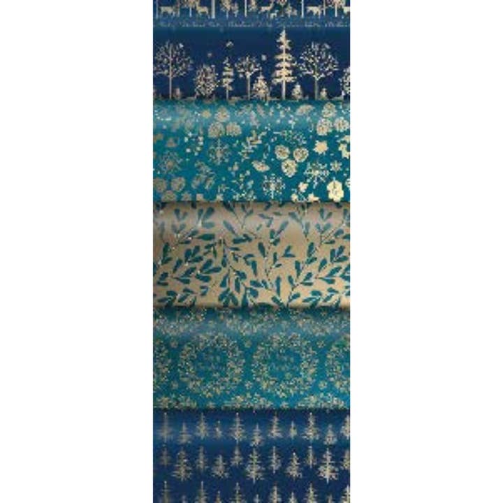The Unique Paper Company - Wholesale Flat Wrap - Christmas Luxe Gold Flat Sheet Wrapping Paper1