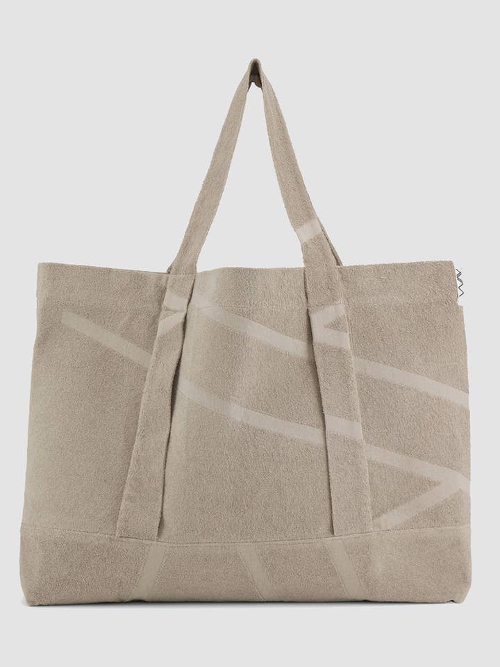 Hellgrau in Maxi-Strandtasche aus nachhaltigem Frottee-Baumwolle für den Großhandel von WAY