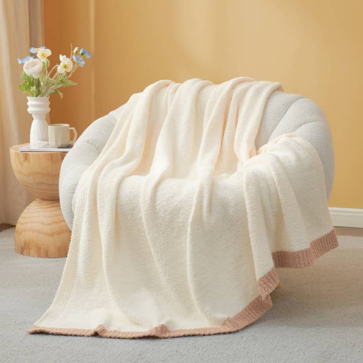 SS Soft Reversible Knit Throw Blanket for wholesale by DreamValley