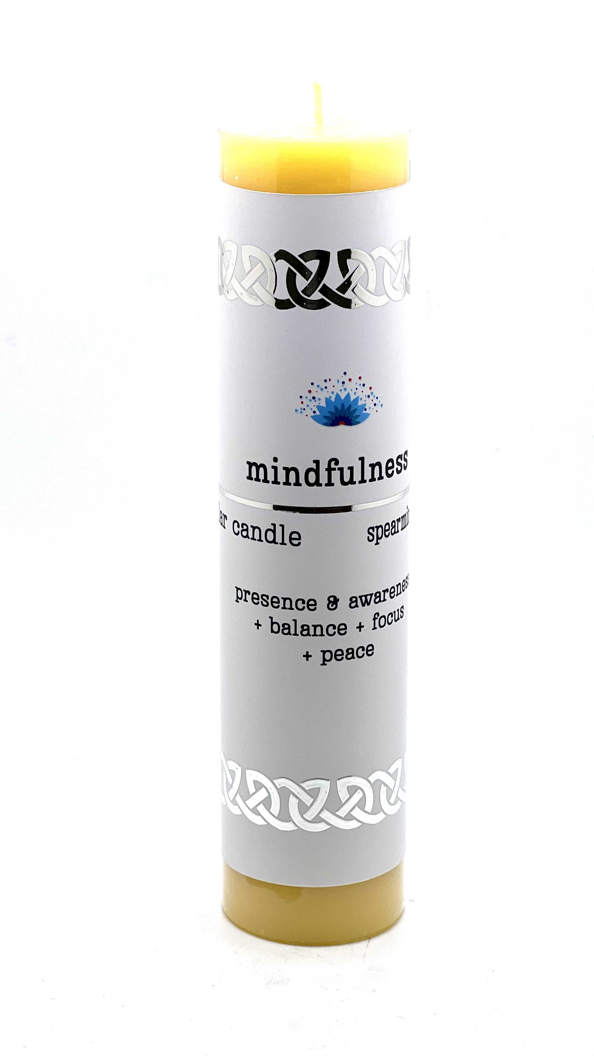 Vrinda - Wholesale Pillar Candle - Manifestation Pillar Candle Mindfulness 7"x1.5"0